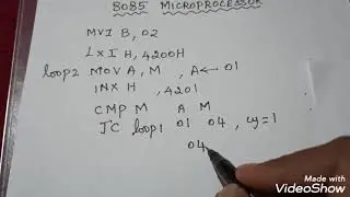 Ascending order program using 8085 Microprocessor