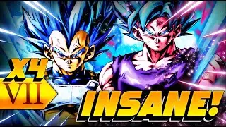 WTF THEY'RE INSANE! 4x Zenkai Buffed Tag SSBK Goku & SSBE Vegeta! (Dragon Ball LEGENDS)
