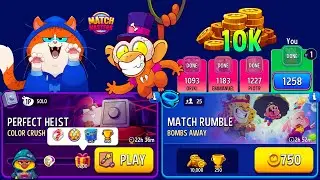 Color Crush + Rainbow Solo Challenge Perfect Heist 3200/ +10K COINS on 25 players Rumble Bombs Away