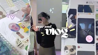 end of the year vlog * ˚ ✦ preparing my 2024 planner + vision board, gym, errands