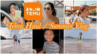 Summer Vlog | TEMU Haul + Review | Movies, Lake Day + Library | Mom Of Two