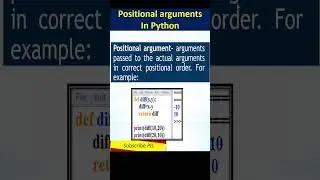 Positional arguments in Python