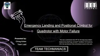 Emergency Landing and Positional Control for Quadrotor with Motor Failure