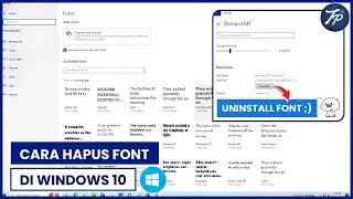 Cara Hapus Font Di Laptop Atau PC Windows 10 | Uninstall Font Windows 10