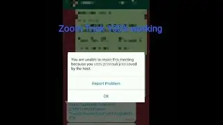 How to rejion the zoom metting of you are removed by host!