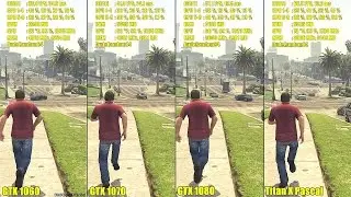 Titan X Pascal Vs GTX 1080 Vs GTX 1070 Vs GTX 1060 GTA 5 4K Frame Rate Comparison