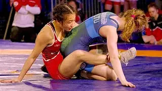 U20 North America vs Europe. Alexandria Lieu vs Adriana Daniseviciute 51kg. Women wrestling. B-cam-m