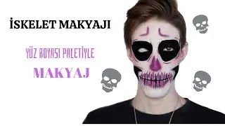 İSKELET MAKYAJI ( ÇİNDEN YÜZ BOYASI PALETİ ALDIM )