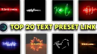 Top 20 Text Animation Preset Link Alight Motion | Alight Motion presets XML file