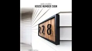 DIY Modern House Number Sign with Wood Shims