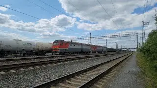 спарка Синар по Торбеево, 2ЭС6-865+ххх с грузовым поездом на восток