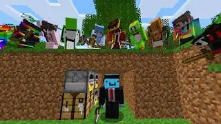 100 Kids vs Minecraft Manhunt