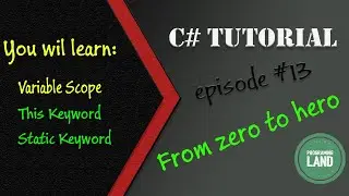 what is This keyword, Static keyword, and variable scope  | C# tutorial | Episode 13