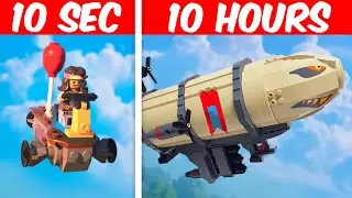 LEGO Fortnite Aircraft in 10 Seconds vs 10 Hours!