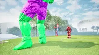 Colossal Titan captain America HULK Spiderman Galactus vs Godzilla