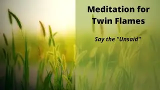 Twin Flames Meditation- Say the Unsaid