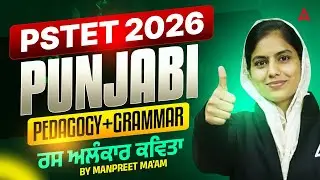 PSTET Punjabi Marathon Class 2026 | PSTET Punjabi Pedagogy/Grammar Marathon | By Manpreet Ma'am