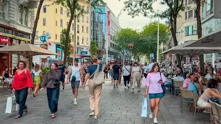Vienna Walk Mariahilfer Straße Shopping Street, August 2024 | 4K HDR