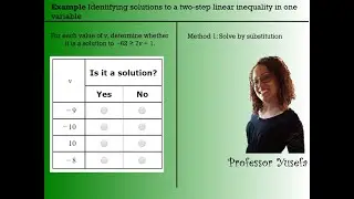 Identifying solutions to a two-step linear inequality in one variable