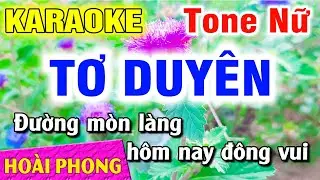 Karaoke Tơ Duyên Tone Nữ Nhạc Sống Dể Hát | Hoài Phong Organ