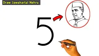 Jawaharlal Nehru Drawing // Draw Chacha Nehru step by step