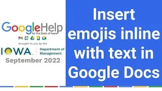 Insert emojis inline with text in Google Docs