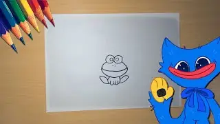 Huggy Wuggy Drawing a Frog 🐸 EASY