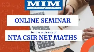 Online Seminar for NTA CSIR NET/JRF Mathematics