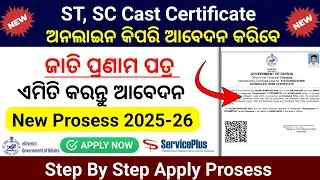 Caste Certificate online apply odisha 2025 | caste Certificate apply online odisha | st Certificate