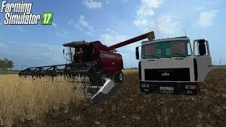 Один Российский Край,уборка пшеница на Палессе-GS.12 и вывоз на Маз 55111