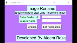 Renaming Multiple Images In Bulk With Sequence Numbers in Python  Using Tkinter | Python Tutorial