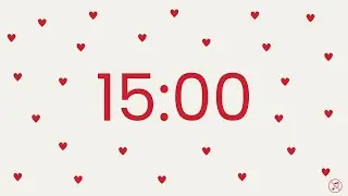 15 Minutes Valentine's Day Timer Countdown - No music | Focus | Study | Reflection | Pomodoro