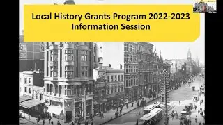 Local History Grants Information Session