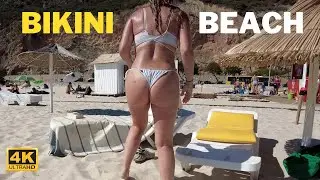 BIKINI BEACH 🍑 Setubal beaches 4K 🏖️ Figueirinha beach walk Portugal 2023