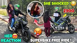 She Shocked By Superbike🥵|| She😍 Wants To Ride My Superbike😱 Z900(Part-2)