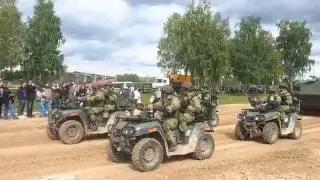 Проход техники участвующей в динамическом показе на Армия-2016.Алабино