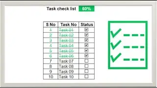 How to make an amazing check list for your daily tasks in excel Quick task checklist 