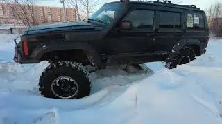 Нивы - Джипы  Кураж на снежных горках