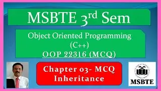 C++ Second Year DIPLOMA MCQ Questions And Answers solved and Explained | Inheritance chapter
