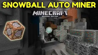 Minecraft Bedrock Auto Mine Snowball | Bedrock Command Block Tutorial