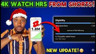 New Youtube Update; Turn Your Shorts Views Into REAL Watch Hours FAST! (2026)