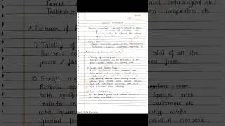 Class 12 Business studies | Business environment handwtitten notes | CBSE | NCERT | COMMERCE shorts