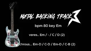 Metal Backing Track bpm 80 key Em