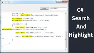 C# - How To Search And Select Text In RichTextBox From TextBox Using C# [ with source code ]
