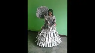 16 modelos de vestidos con papel periódico