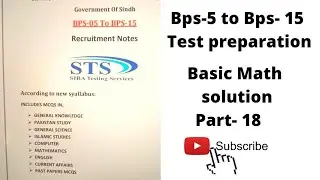 Sts Bps-5 to Bps -15 test Preparation | Notes basic math part - 18| Screening test  Bps 5 to Bps 15
