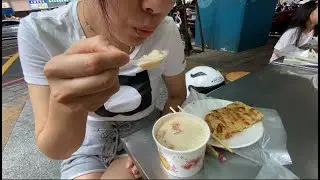 Taiwanese Breakfast: Pancake, Sweet Soy Milk, Salty Soy Milk Soup