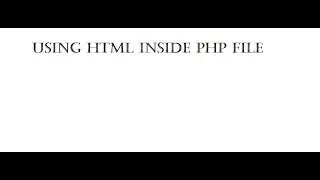 using html inside php file