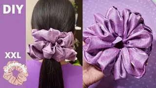 XXL Scrunchie Easy Tutorial | How To Make Oversized Scrunchie | DIY