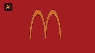 McDonald's logo in Adobe Illustrator #shorts
